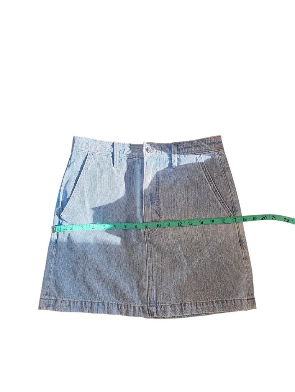 Derek Lam 10 Crosby Denim Mini Skirt With Trouser Pockets Size 26